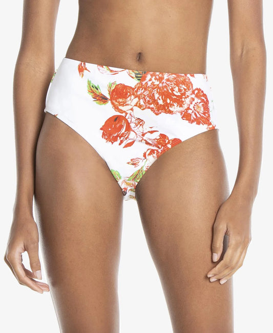 RACHEL RACHEL ROY SWIM Graphic Palm High Waist Bikini Bottom   Color White Size XL