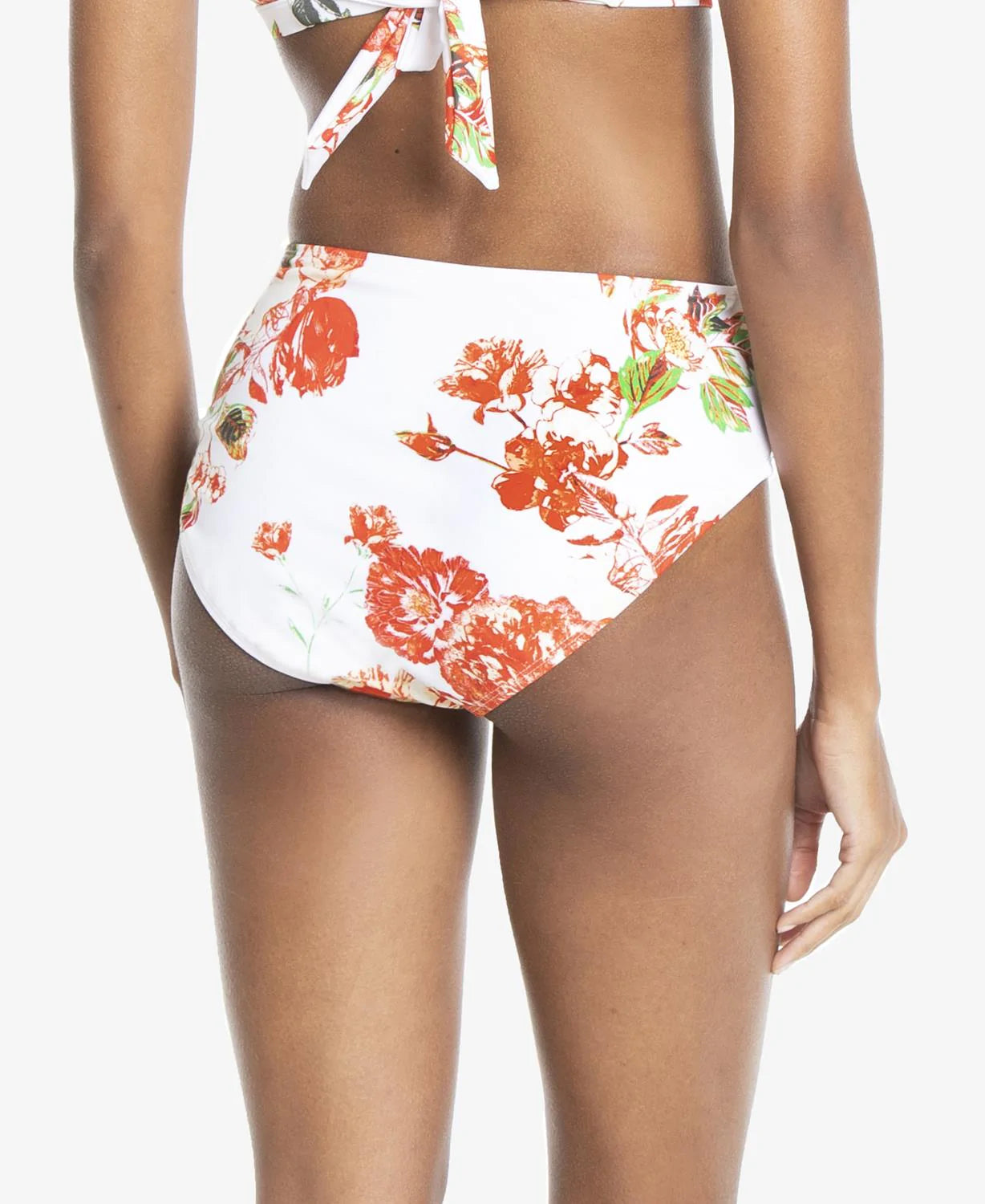RACHEL RACHEL ROY SWIM Graphic Palm High Waist Bikini Bottom   Color White Size XL
