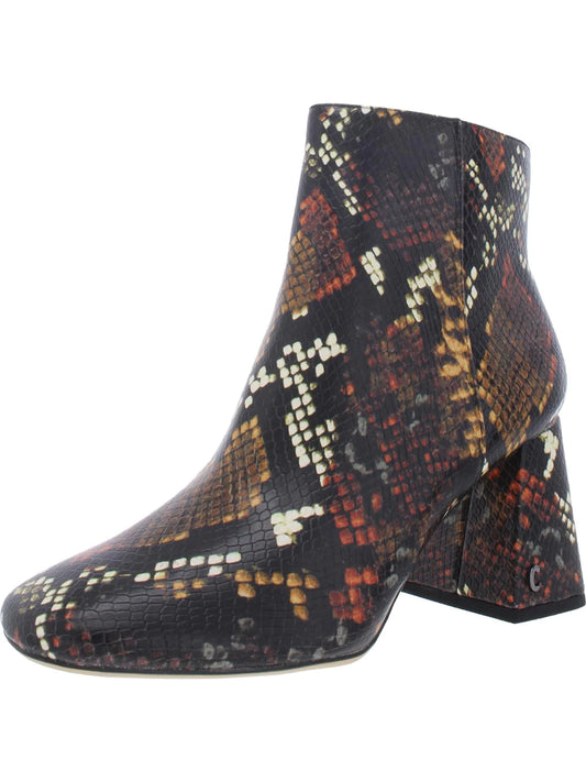 Circus by Sam Edelman Womens Kate Square-Toe Bootie  Color Black/Warm Spice Multi Size 6M