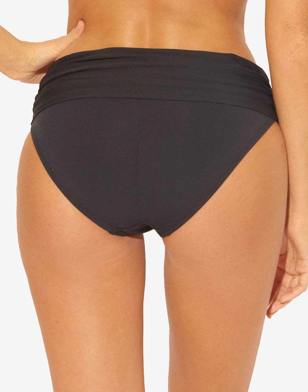 Bleu by Rod Beattie Sarong Hipster Bikini Bottoms  Color Black Size 14
