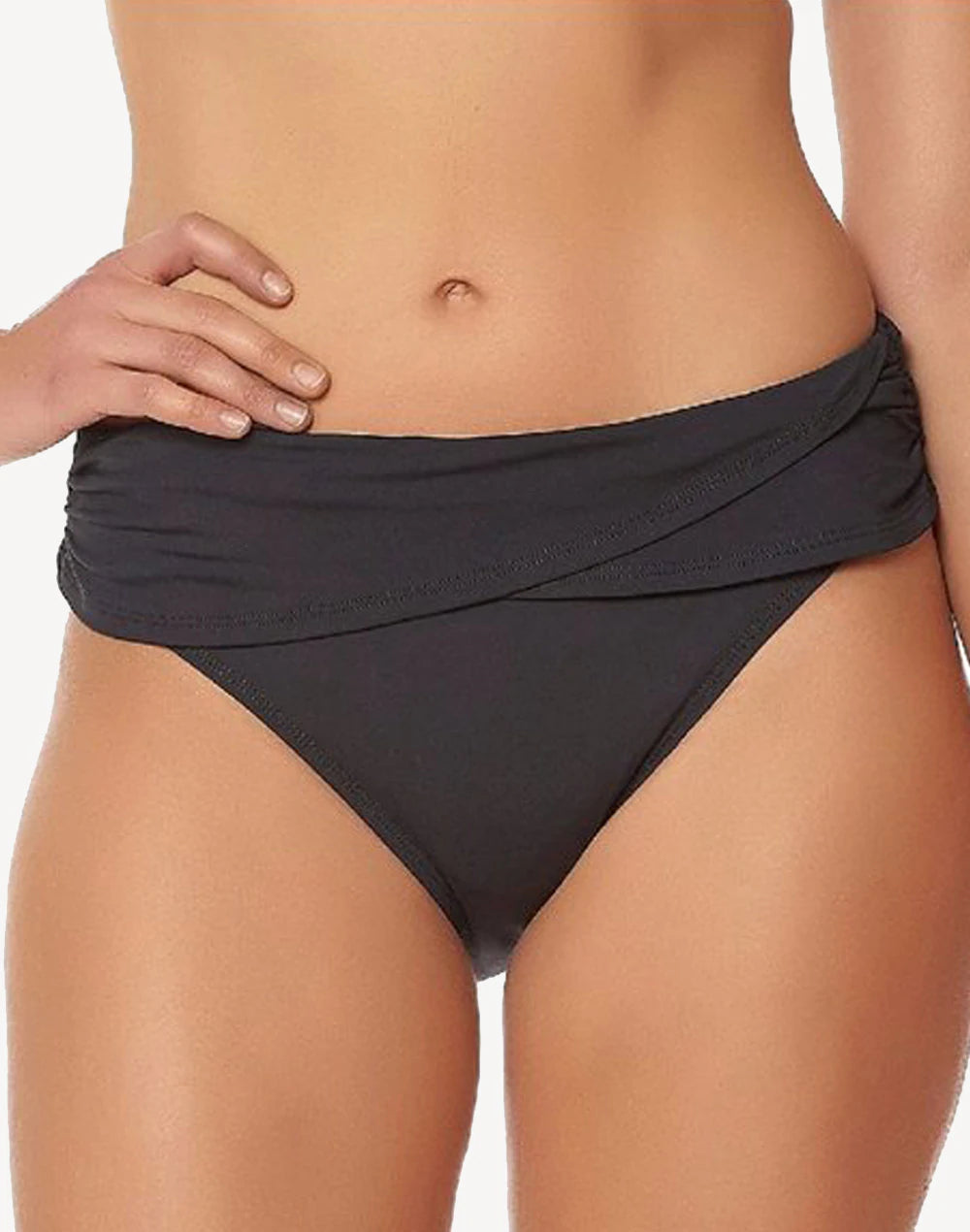Bleu by Rod Beattie Sarong Hipster Bikini Bottoms  Color Black Size 14