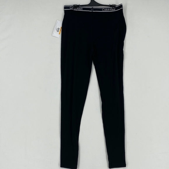 Calvin Klein Womens Knit Pajama Pant Black Logo Waistband  Color Black