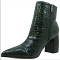 Marc Fisher Women's Retire Booties  Teal Lagoon Crocodile Size 9.5