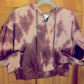 Hippie Rose Juniors Zip-Up Hoodie   Color Wine Tie Dye Size S