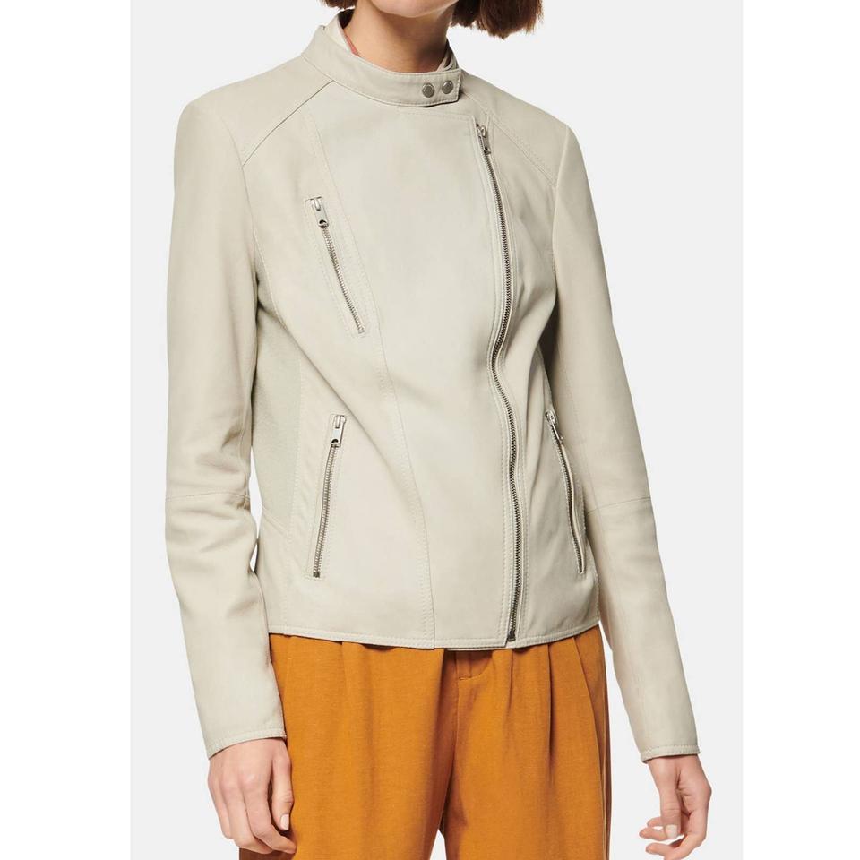 Andrew Marc Women’s Farrington Feather Leather Moto Jacket