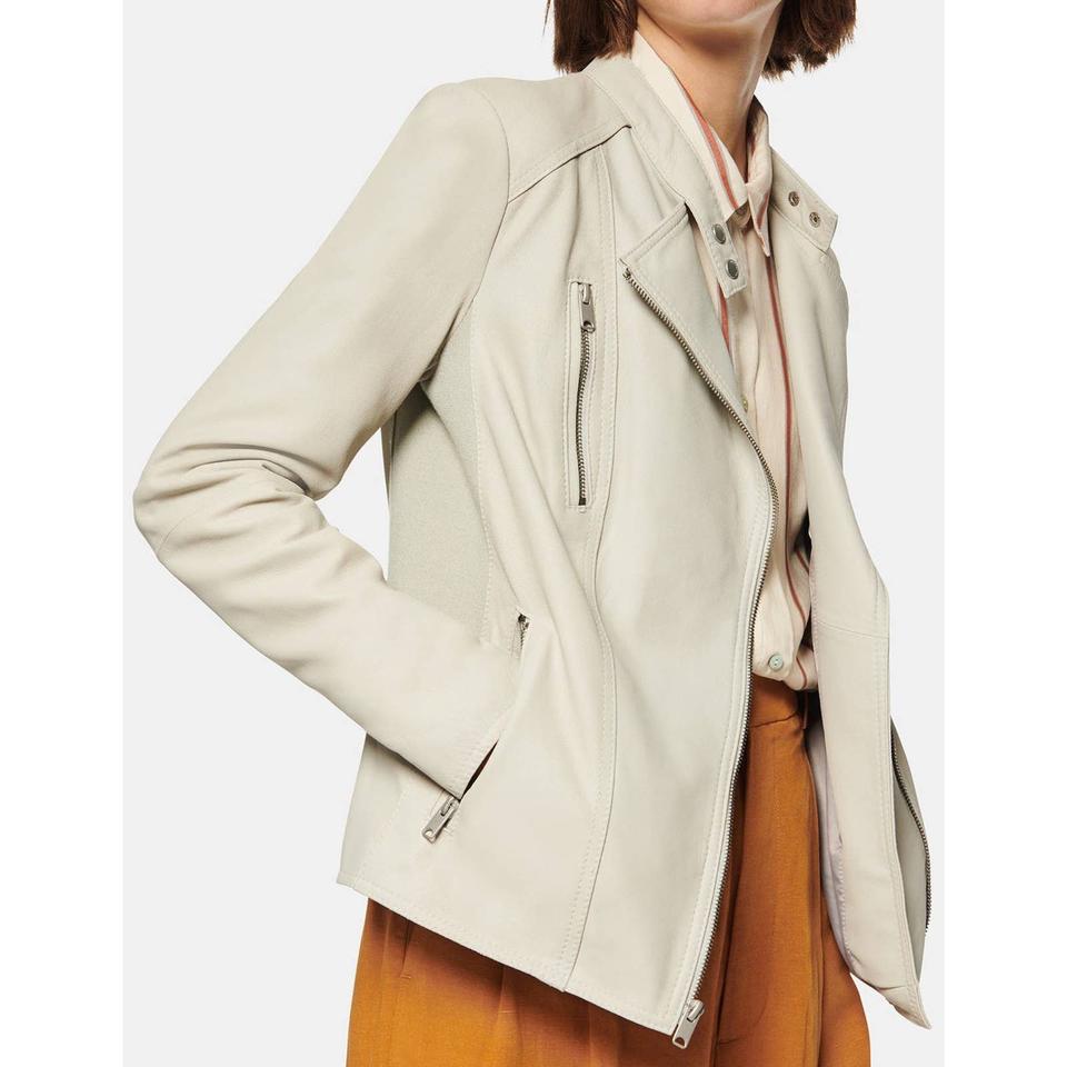 Andrew Marc Women’s Farrington Feather Leather Moto Jacket