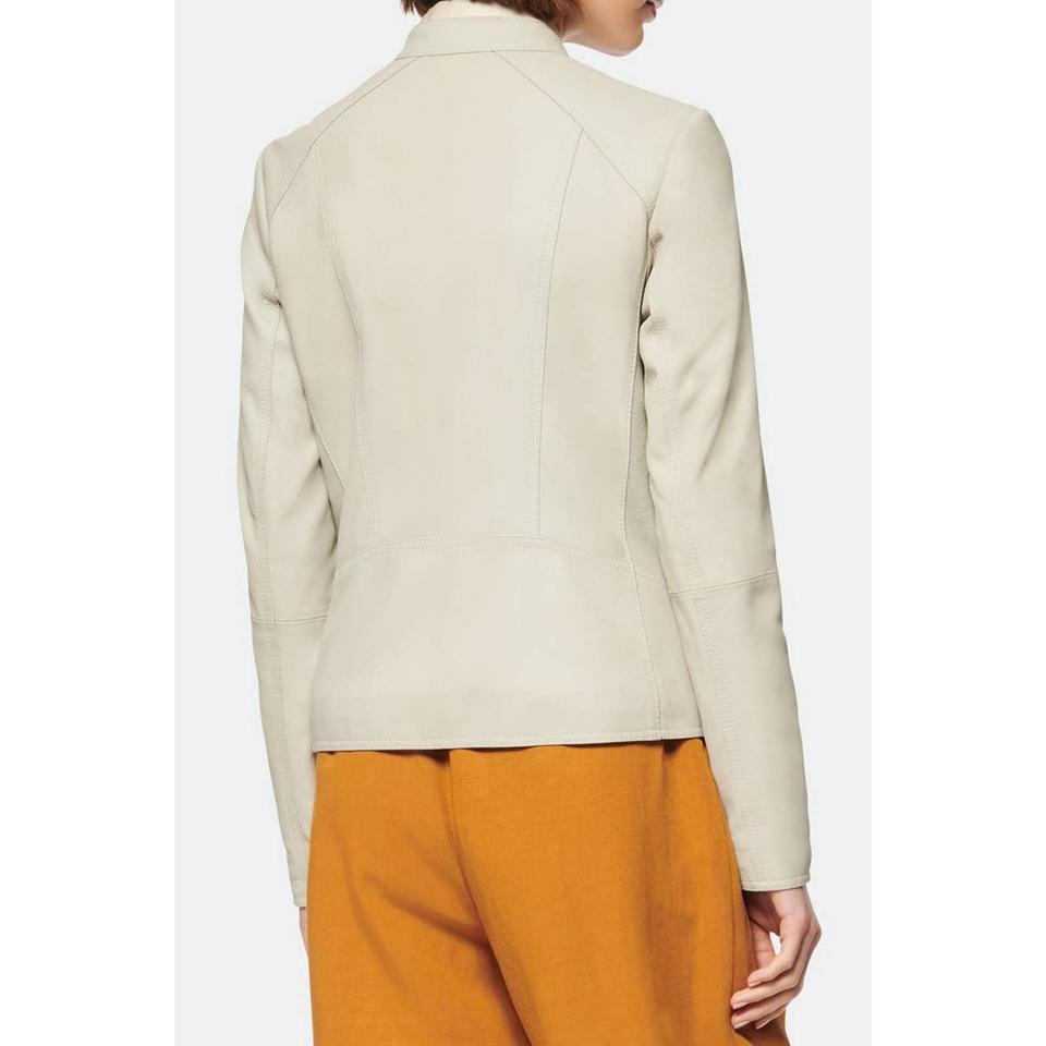 Andrew Marc Women’s Farrington Feather Leather Moto Jacket