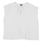 Alfani Women’s Solid Sleeveless Blouse Top  Color White  Size L