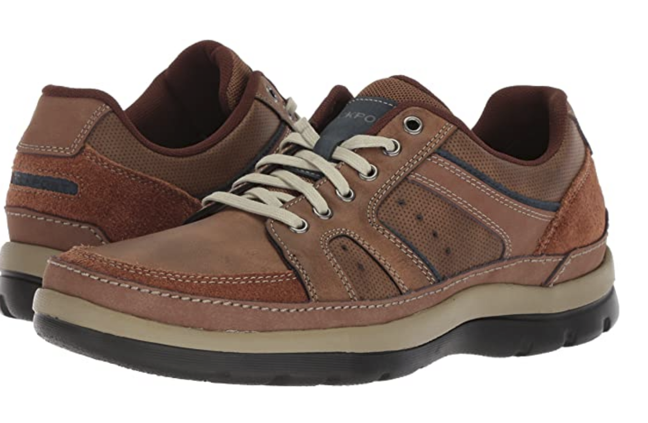 Rockport Men's Get Your Kicks Mudguard Blucher Shoes Size: 11.5 M Color: Tan Embossed