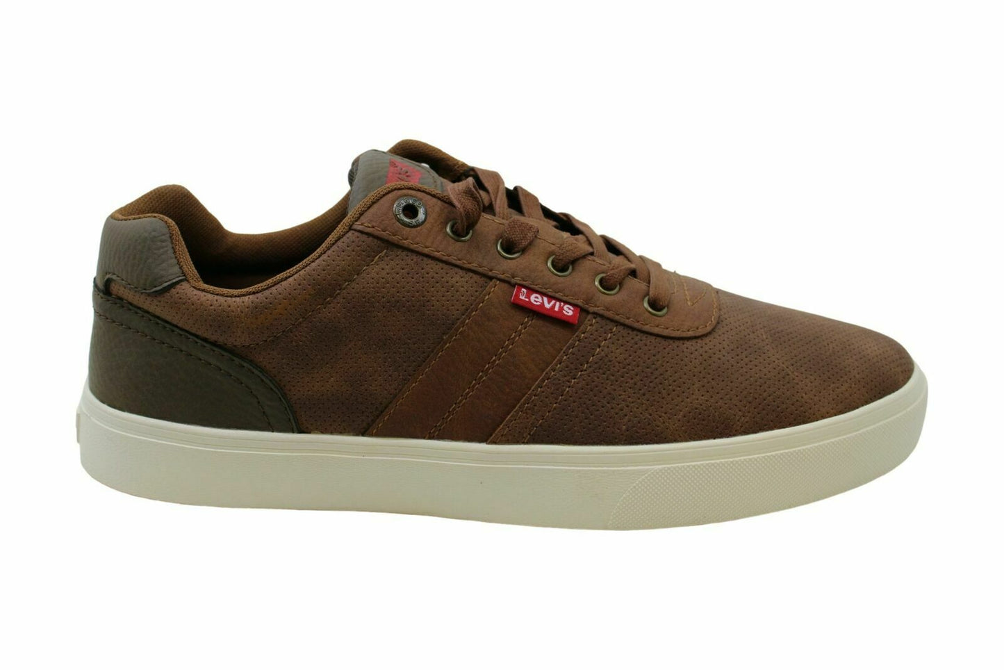 Levi's Men's Low Top Lace-up Fashion Sneakers  Color Brown Size 10.5
