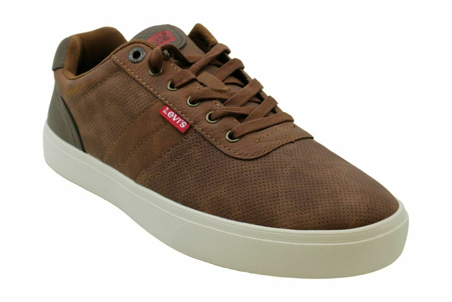 Levi's Men's Low Top Lace-up Fashion Sneakers  Color Brown Size 10.5