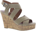 Indigo Rd. Wedge Keffie Beige Sandals 140 IRKEFFIE2 Size 10M