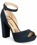 American Rag Women's Reeta Open Toe Ankle Strap Velvet Heels AREETA Size 7.5W