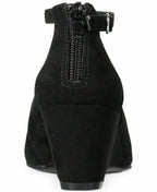 American Rag Womens Miley Fabric Closed Toe Ankle Strap Black AMILEYBLK Size 9.5M