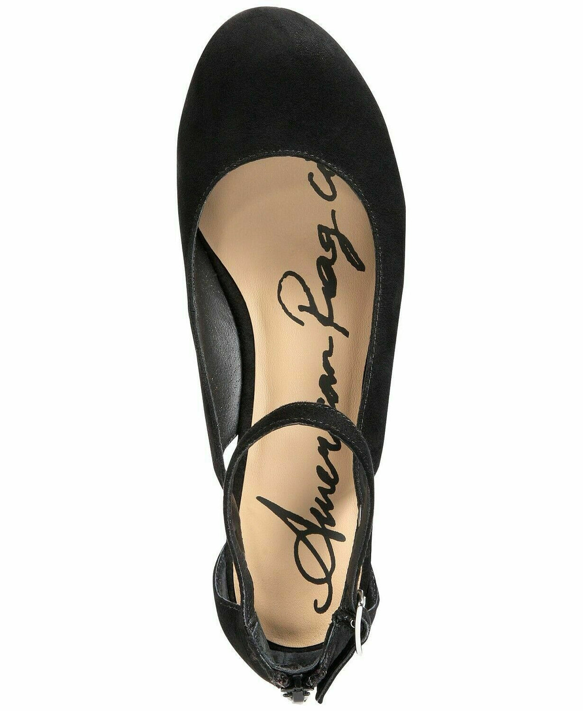 American Rag Womens Miley Fabric Closed Toe Ankle Strap Black AMILEYBLK Size 9.5M