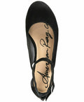 American Rag Womens Miley Fabric Closed Toe Ankle Strap Black AMILEYBLK Size 9.5M