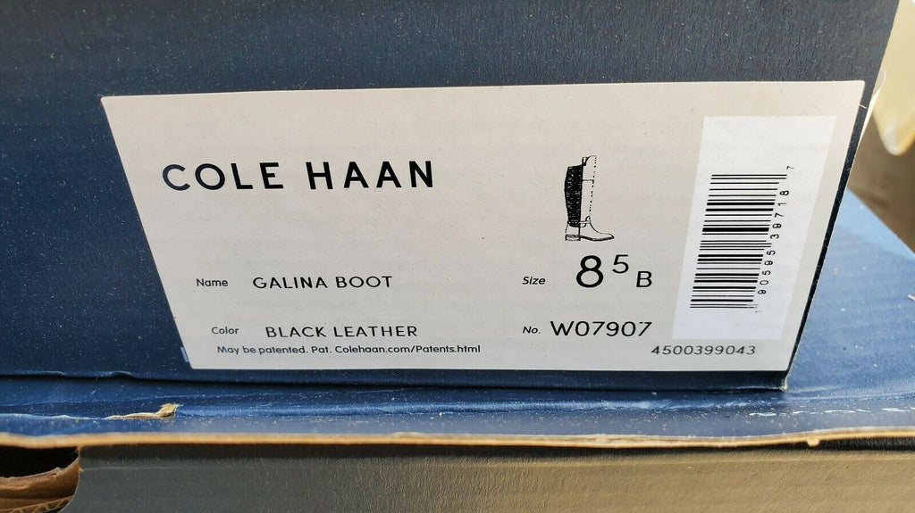 Cole Haan Women's Galina Boot Color Black Leather Size 8B