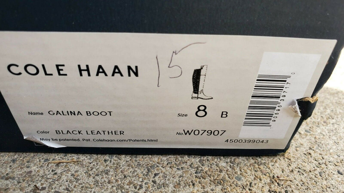 Cole Haan Women's Galina Boot Color Black Leather Size 8B