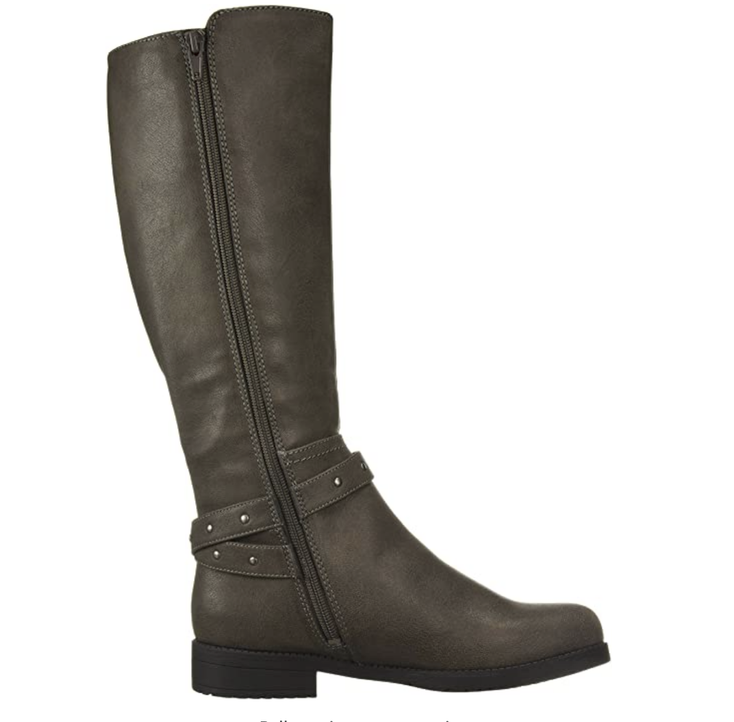 Naturalizer SOUL Women's Shoes Vikki Almond Toe Knee High Fashion Boots Size: 8 W Color: Grey