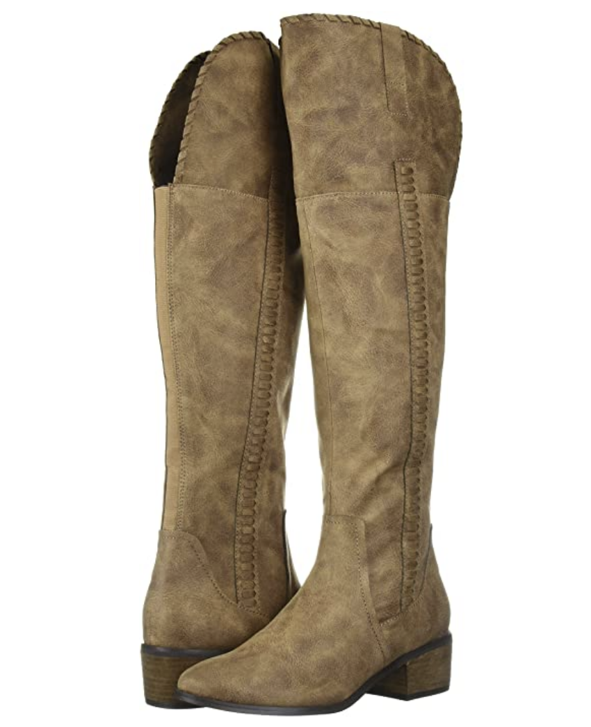 Carlos by Carlos Santana Women's Briar Over The Knee Boots  Sand Size 5.5