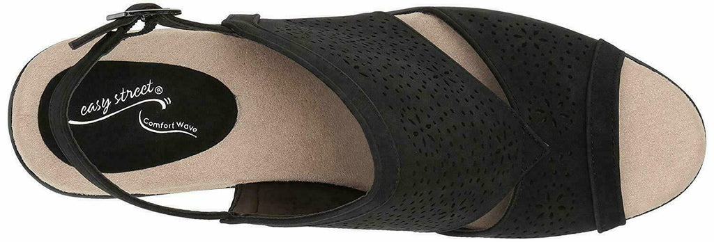Easy Street Women's Linda Slingback Dress Casual Sandal   Color Black Size 11M