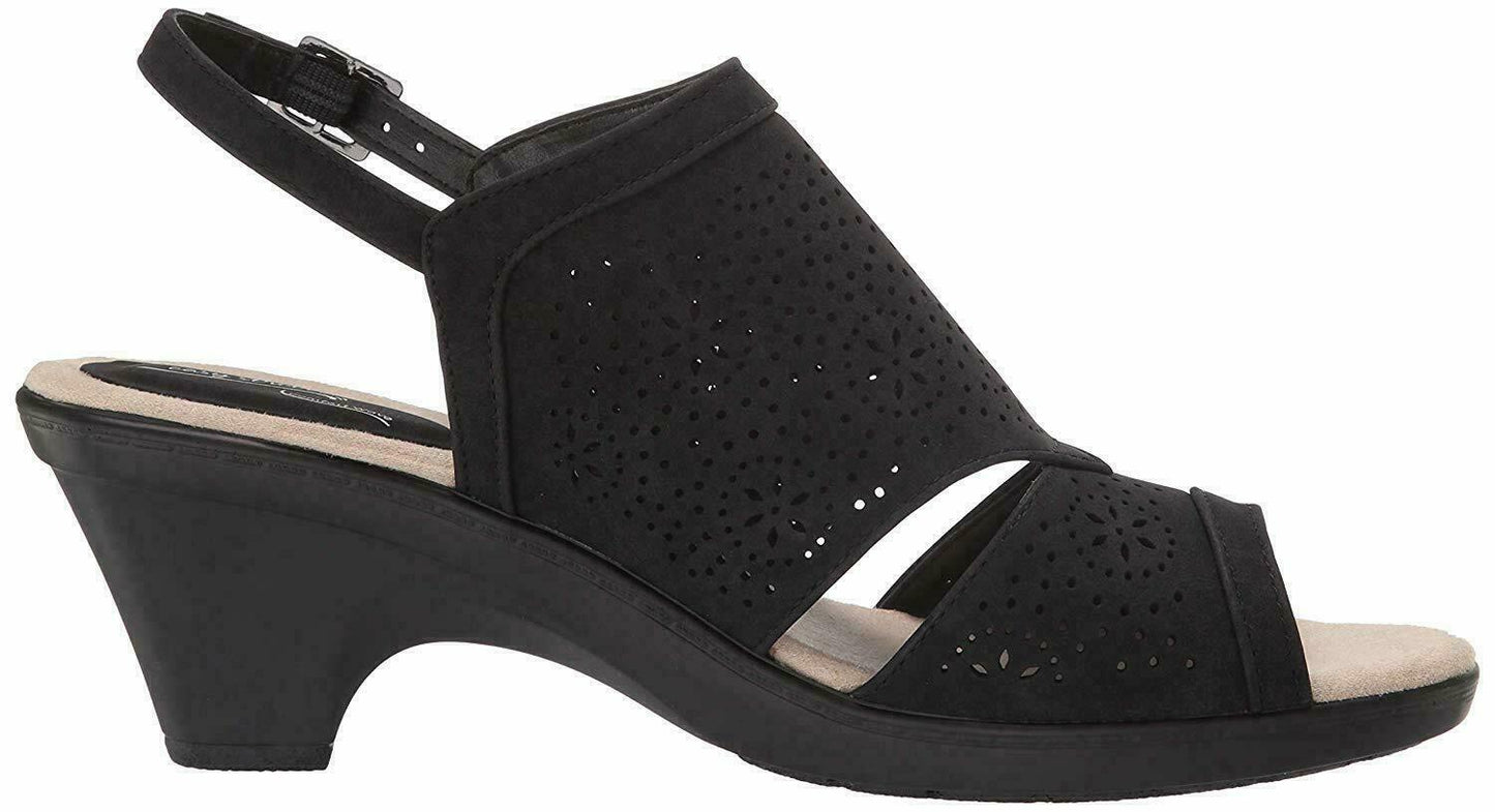 Easy Street Women's Linda Slingback Dress Casual Sandal   Color Black Size 11M