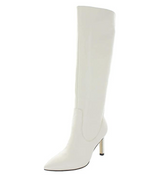 Nine West Womens Maxim Suede Pointed Toe Over Knee Fashion Boots Color Chic Cream Size 8.5M
