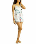 Linea Donatella Noralee Lace-Trim Chemise Floral Nightgown Size M