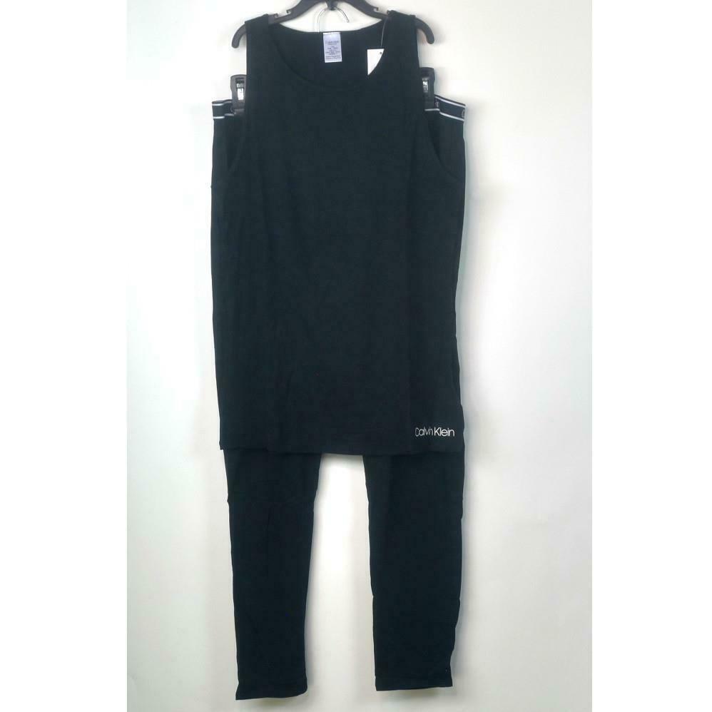 Calvin Klein Tank Top & Pants Pajama Set QP2416O  Color Black