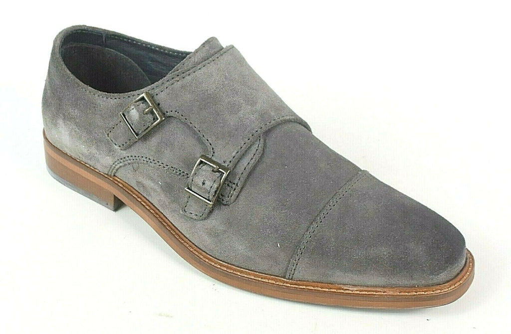 Alfani Men's Darius Monk-Strap Oxfords Shoes  Gray Size 7