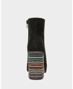 Betsey Johnson Women's Downie Block Heel Ankle Booties   Color Black Suede Size 5M