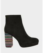 Betsey Johnson Women's Downie Block Heel Ankle Booties   Color Black Suede Size 5M