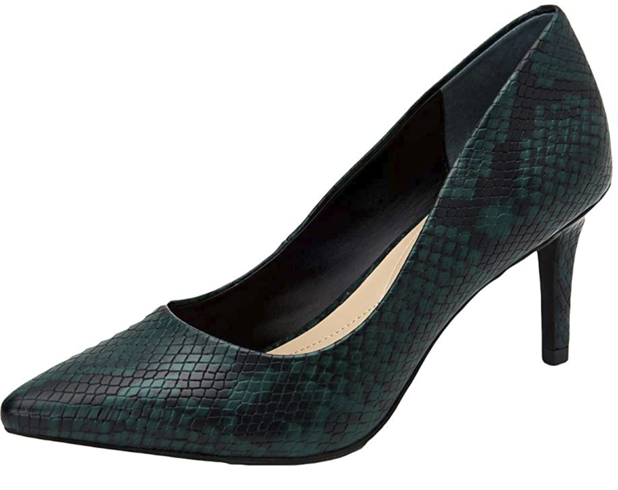 Alfani Women's Jeules Closed Toe Suede Dress Heels Color Green Size 9.5 M