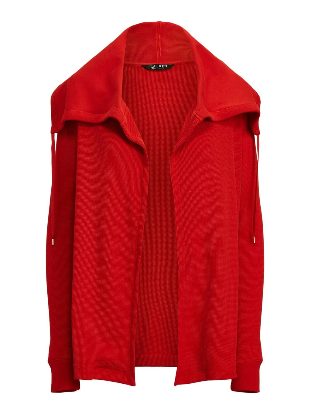 Lauren Ralph Lauren Thermal Waffle-Knit Cardigan  Color Lipstick Red Size XL