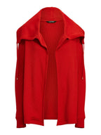 Lauren Ralph Lauren Thermal Waffle-Knit Cardigan  Color Lipstick Red Size XL