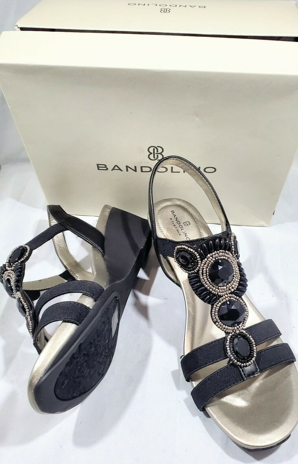 Bandolino Women's Dreamer Black Sandals Size 6M