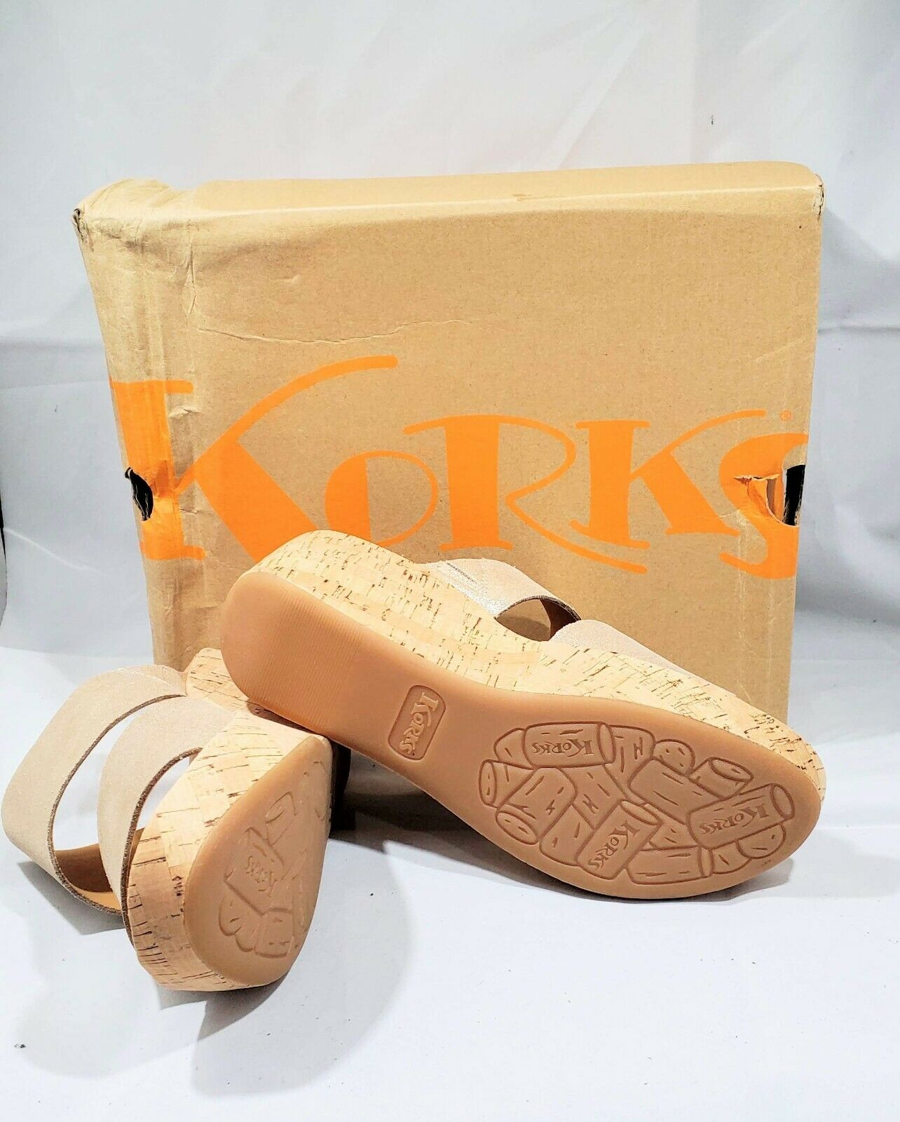 Korks Deltona Cork Slide Sandals gold -  9m