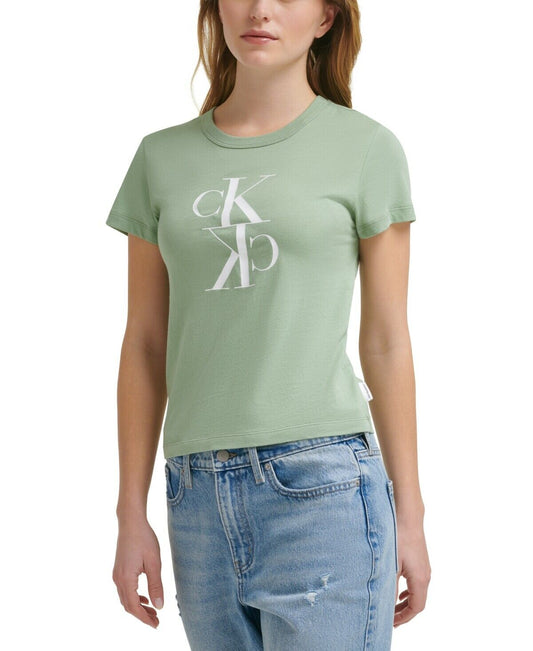 Calvin Klein Jeans Logo T-Shirt  Color Foliage Size L
