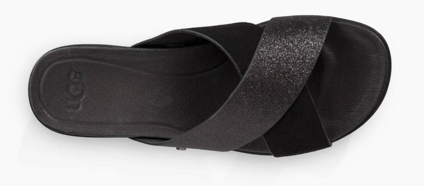 UGG  Women's Kari Glitter Slide Sandals Black  Size 10