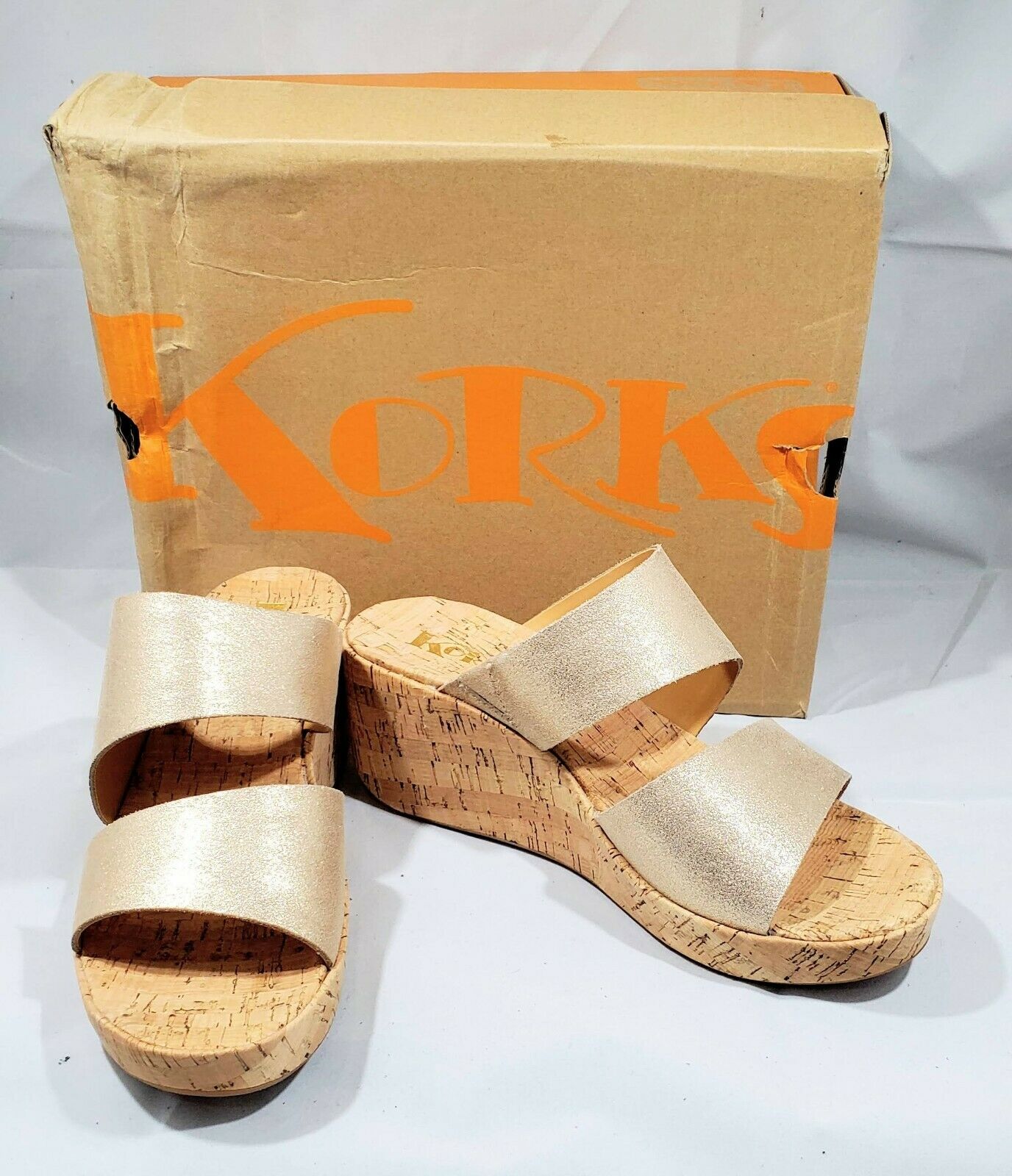 Korks Deltona Cork Slide Sandals gold -  9m