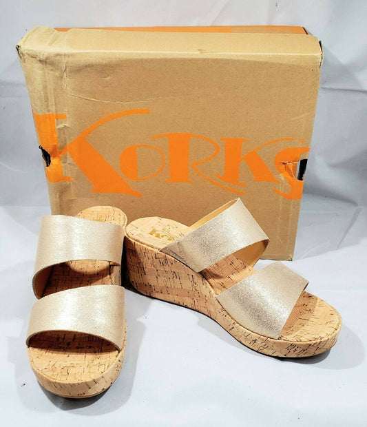 Korks Deltona Cork Slide Sandals gold -  9m