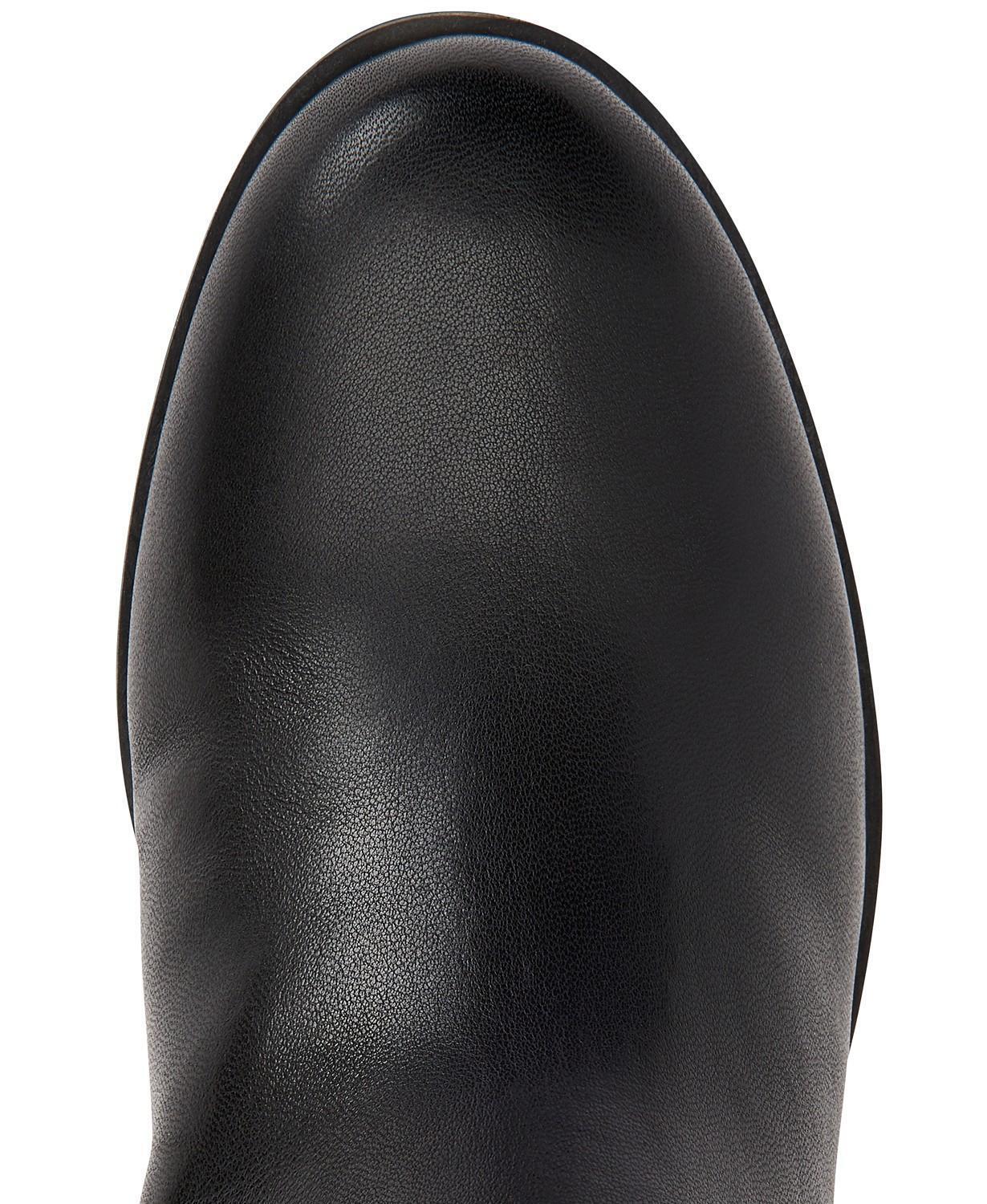 Alfani Women's Ludlowe Over-The-Knee Boots Color Black Leather Micro Size 7.5M