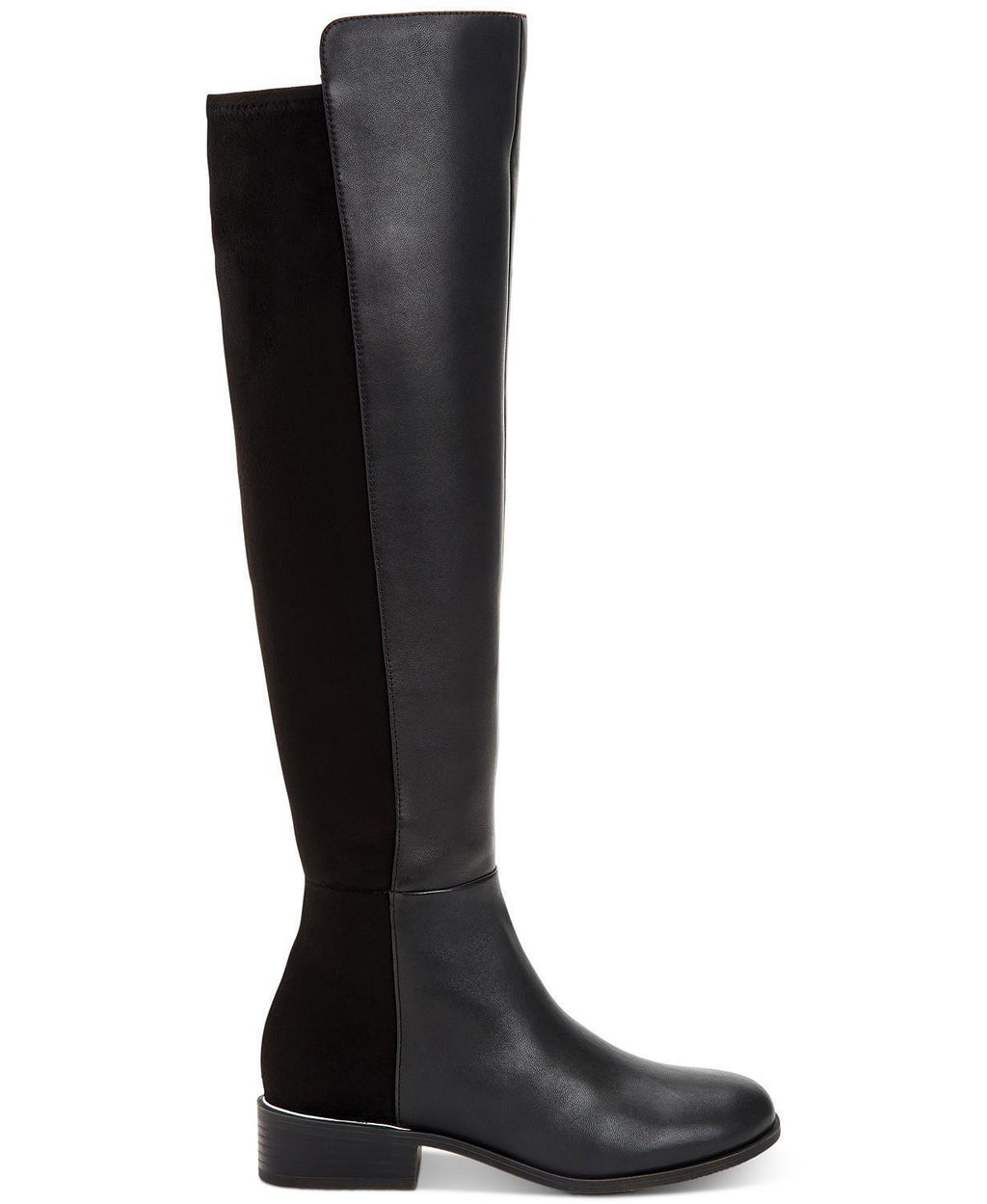Alfani Women's Ludlowe Over-The-Knee Boots Color Black Leather Micro Size 7.5M