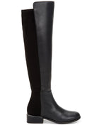 Alfani Women's Ludlowe Over-The-Knee Boots Color Black Leather Micro Size 7.5M