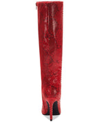 INC International Concepts Womens Rajel Dress Boots  Color Reg Red Snake Print Size 10M