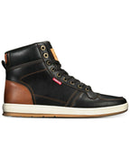 LEVI'S Men's Black/Tan Comfort Supportive Casual High Top Sneaker Boot Size 10