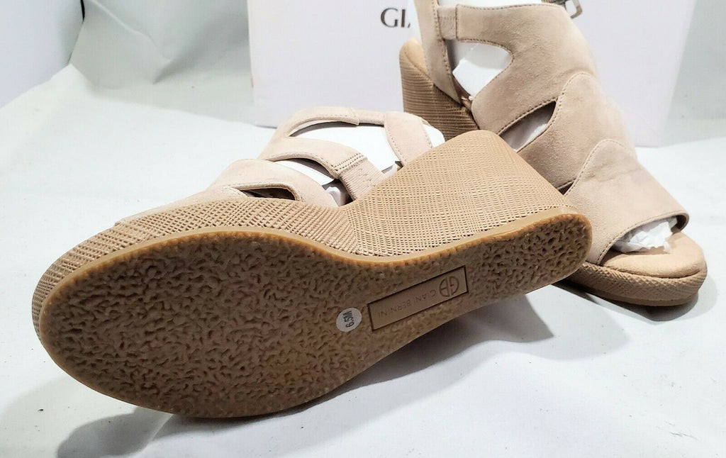 Giani Bernini Women's Wirla Wedge Sandals  Mushroom Size 6.5