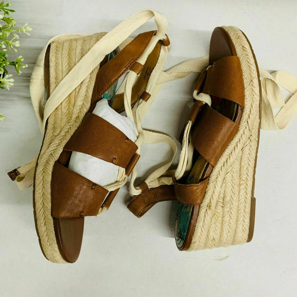 Patricia Nash Women's Riva Wedge Sandals  Tan Size 6.5