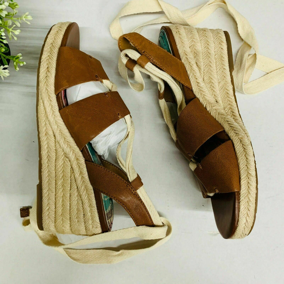 Patricia Nash Women's Riva Wedge Sandals  Tan Size 6.5