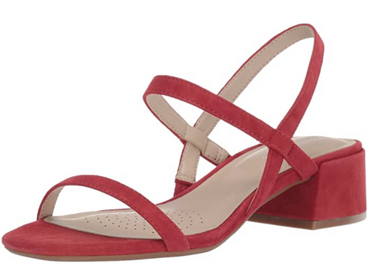 Kenneth Cole Women's Maise Low Block Heel Strappy Sandal  Color Fuego Size 9M